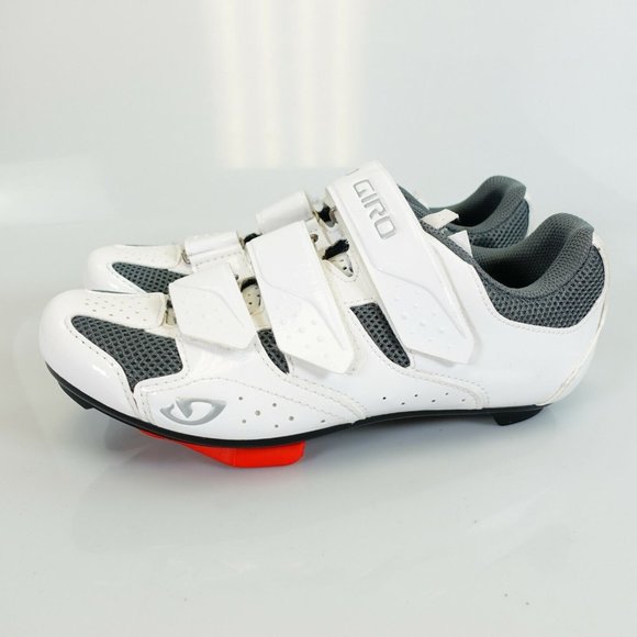 Giro Shoes 6.5 Cycling Womens White Gray Sports Athletic Activewear Comfort - Picture 1 of 13